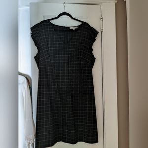 LOFT ruffle sleeveless shift dress, size 24